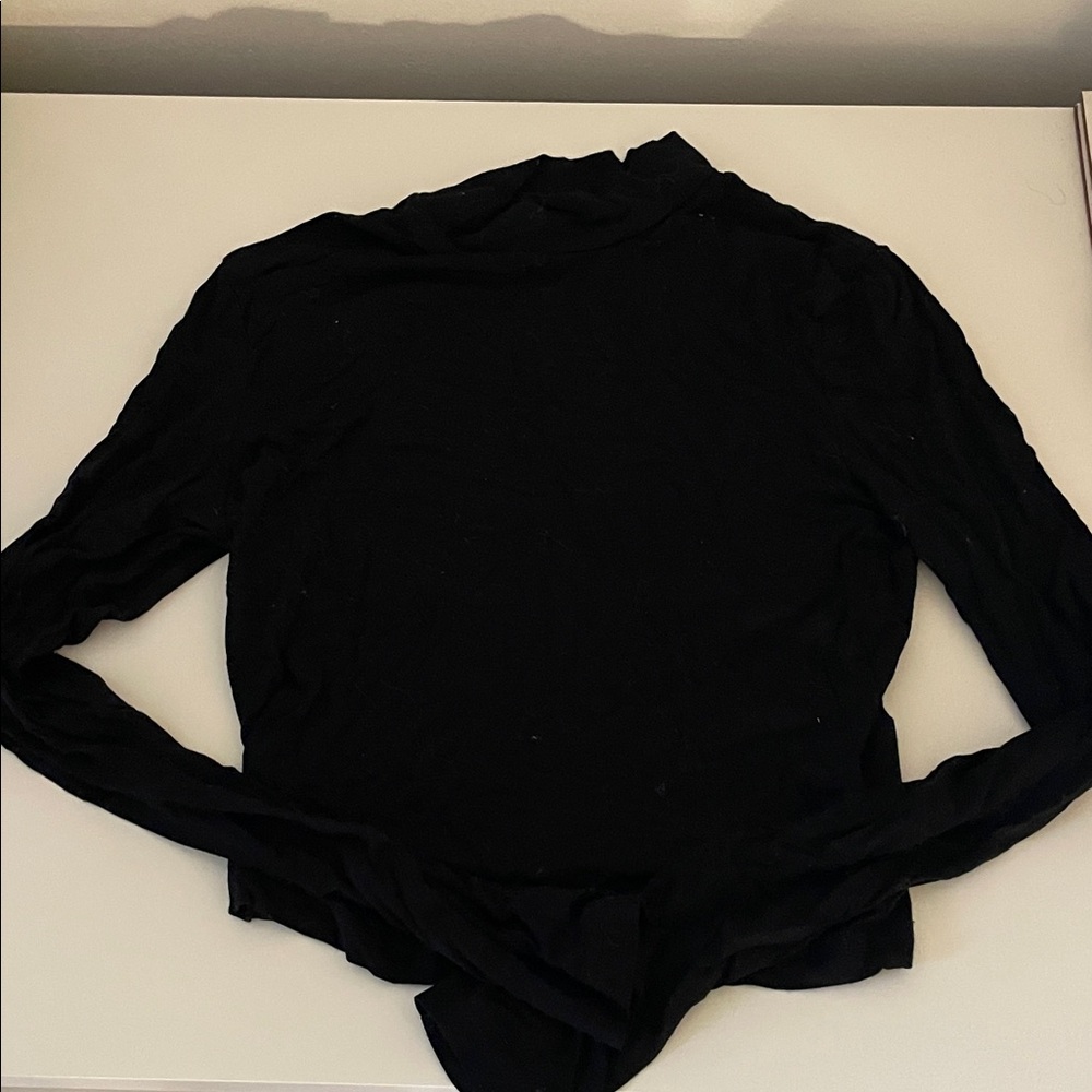 Black Turtleneck Women's Top